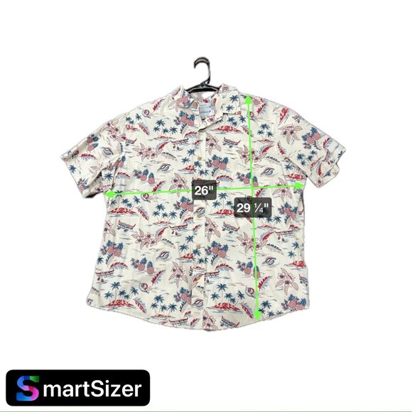 Saddlebred Mens Classic Fit Hawaiian Print Short Sleeve Shirt Sz XXL - Picture 7 of 8